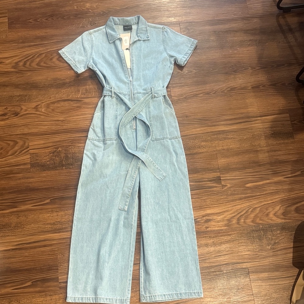 Light Blue Denim Jumpsuit